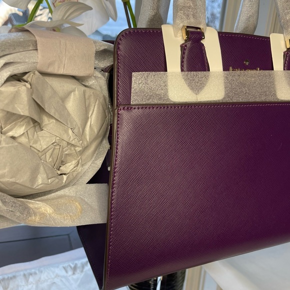SOLD 💵NWT Kate Spade Madison Plum Satchel - Picture 2 of 7